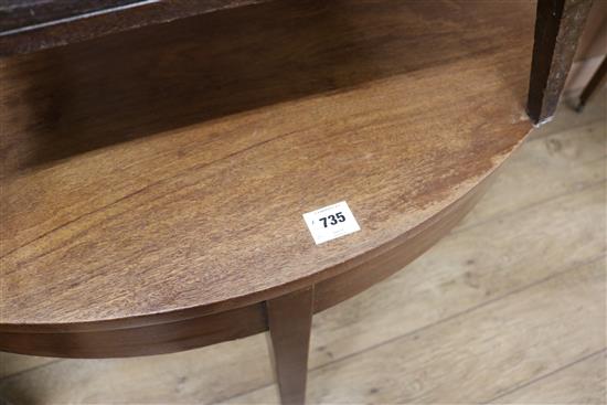A D shaped side table, 120cm